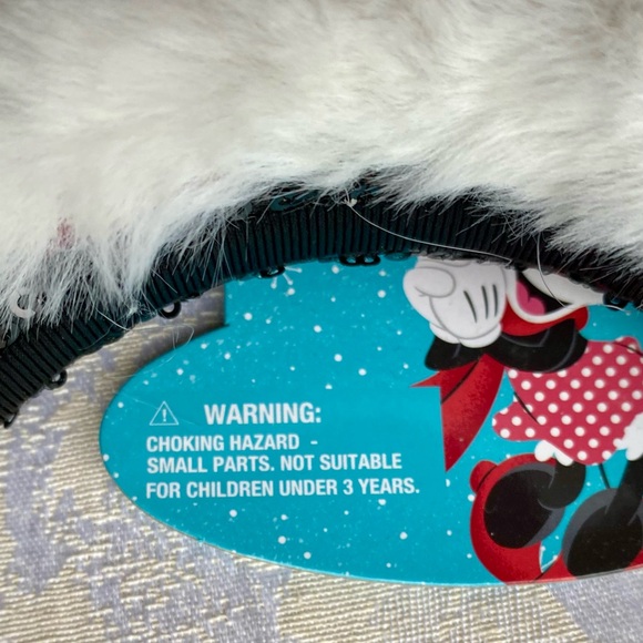 Disney Minnie Mouse Ears Santa Headband New - Picture 7 of 8